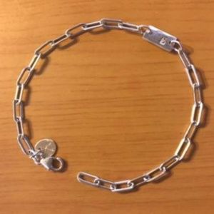 Sterling Silver Monogram Bracelet - Letter G